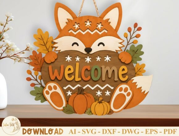 Download Fall Door Hanger Laser Cut File SVG - Cut file Collection