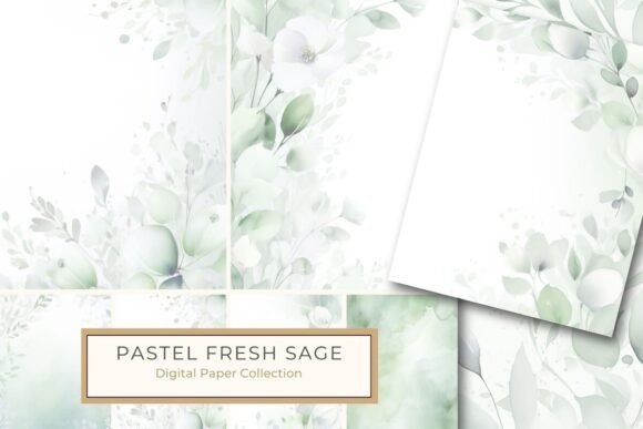Download Watercolor Light Sage Floral Background - Round Collection