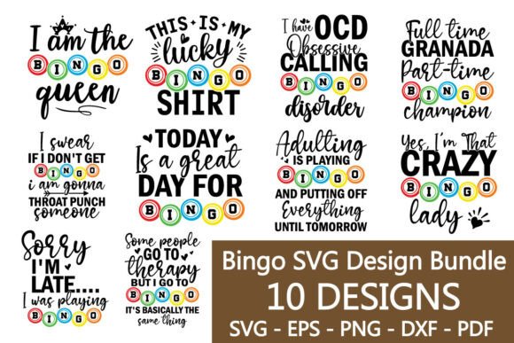 Download Bingo SVG Design Bundle,Bingo Lady,Queen - Svg design bundle Collection