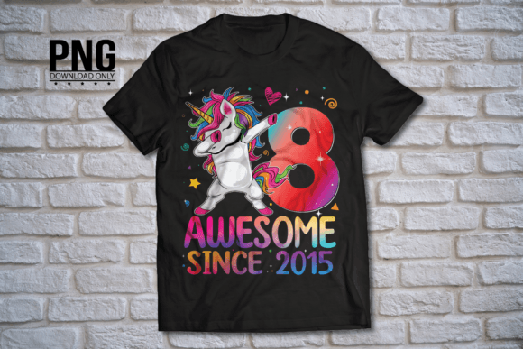 Download 8th Birthday Unicorn Awesome Since 2015 - 2015 Collection
