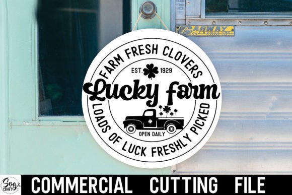 Download Farm Fresh Clovers Round Sign SVG File - Round Collection