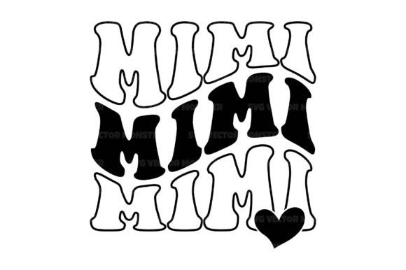 Download Mimi Wavy Stacked Svg Cut File - Cut file Collection