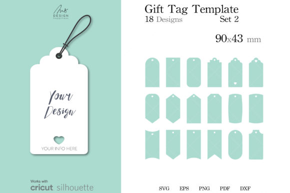 Download 18 Gift Tag Templates SVG Cut File - Cut file Collection