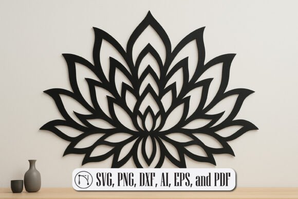 Download Lotus Flower Wall Art SVG Cut File - Wall art Collection