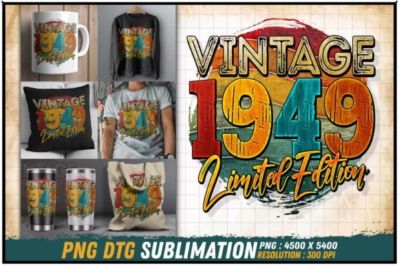 Download Vintage 1949 Limited Edition Retro Round - Round Collection
