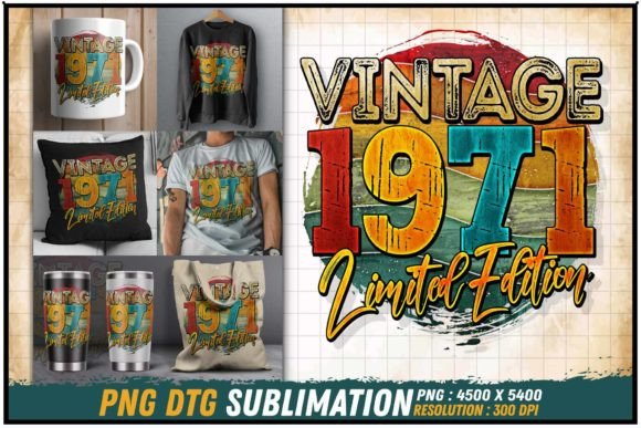 Download Vintage 1971 Limited Edition Retro Round - Round Collection