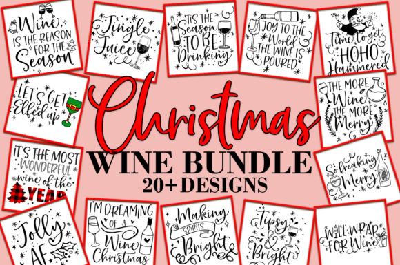 Download Christmas Wine Bundle SVG Design Bundle - Svg design bundle Collection