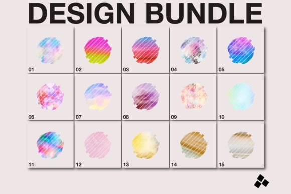 Download Sublimation Background Pattern Bundle - Round Collection