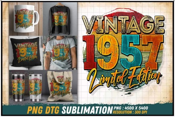 Download Vintage 1957 Limited Edition Retro Round - Round Collection