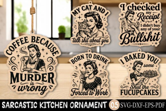 Download Funny Retro Housewife Laser Cut File - Cut file Collection