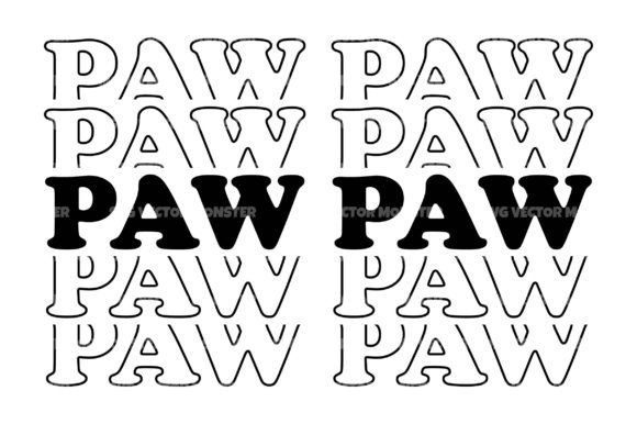 Download Paw Paw Stacked Text Svg Cut File - Cut file Collection