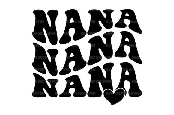 Download Nana Wavy Stacked Svg Cut File - Cut file Collection
