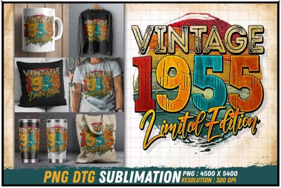 Download Vintage 1955 Limited Edition Retro Round - Round Collection
