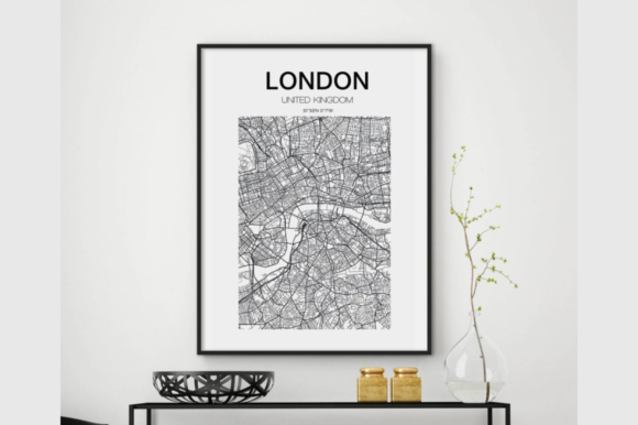 Download London Map Print Wall Art Home Decor - Wall art Collection