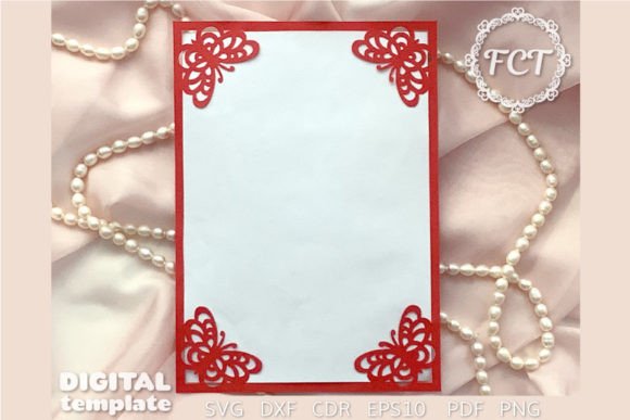 Download Butterfly Slide-in Card 5x7 SVG Cut File - Cut file Collection