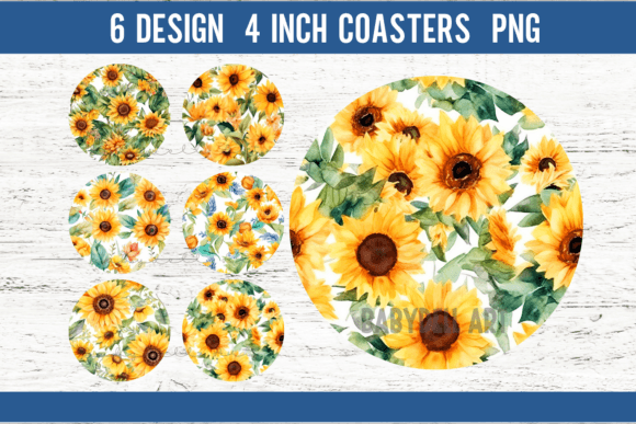 Download Sunflower Round Coaster Sublimation - Round Collection