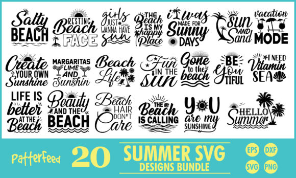 Download Summer Beach Bundle  SVG Cut File - Cut file Collection