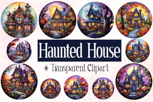 Download Haunted House Transparent Background - Round Collection
