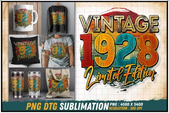 Download Vintage 1928 Limited Edition Retro Round - Round Collection