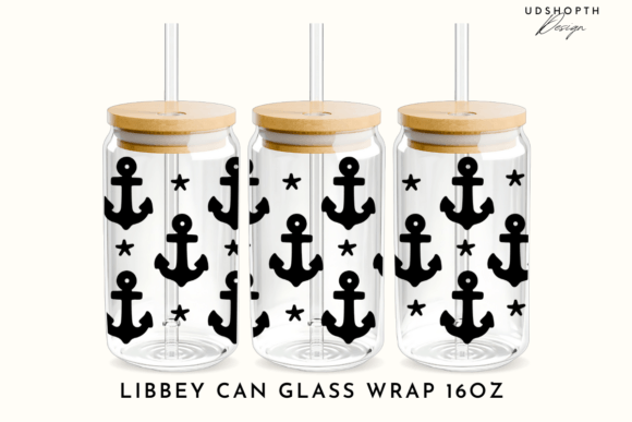 Download Anchor Glass Can Wrap Svg Nautical Svg - Nautical svg Collection